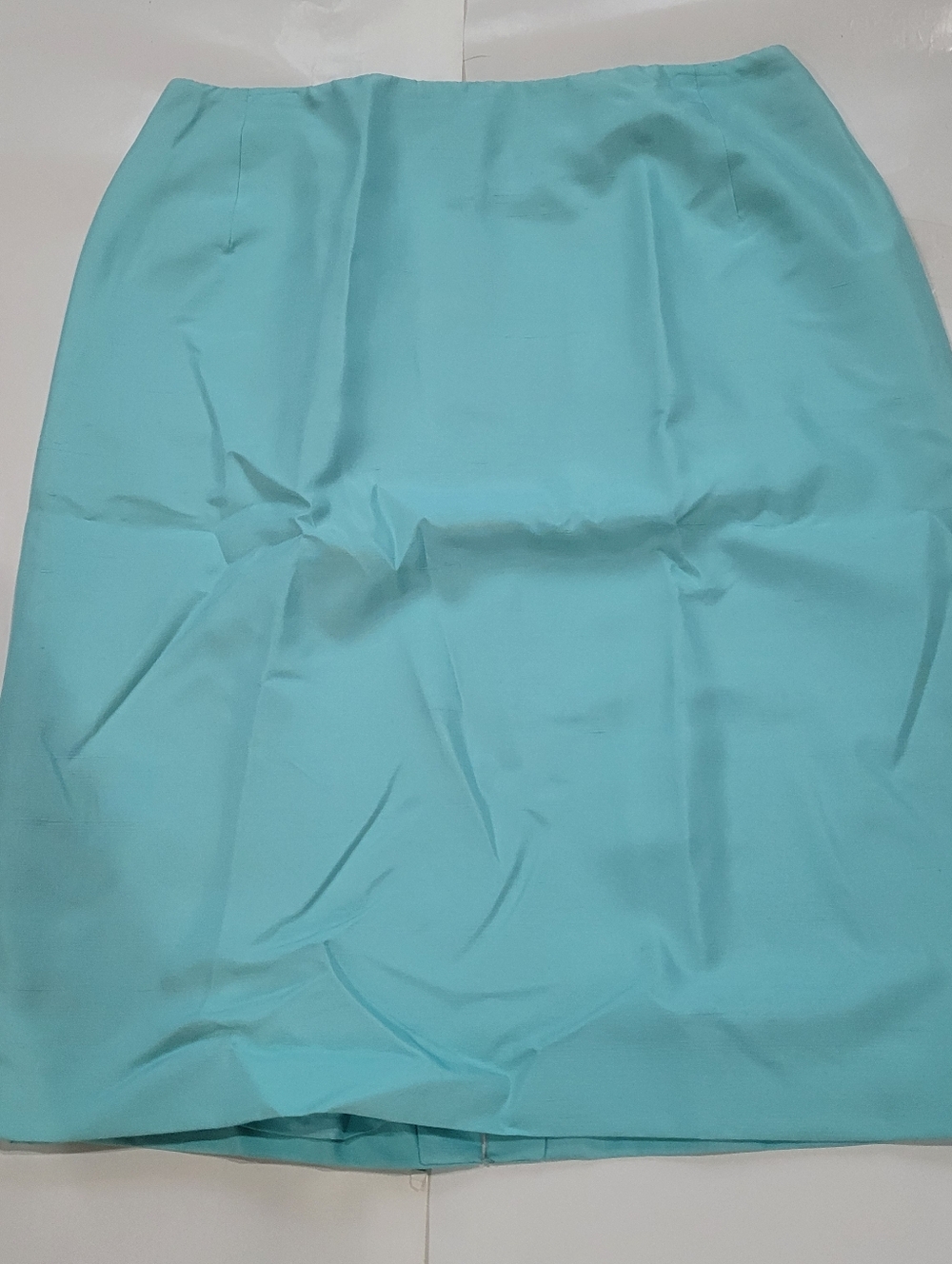 Silk Classic Aqua Pencil Skirt - Women's Skirt
